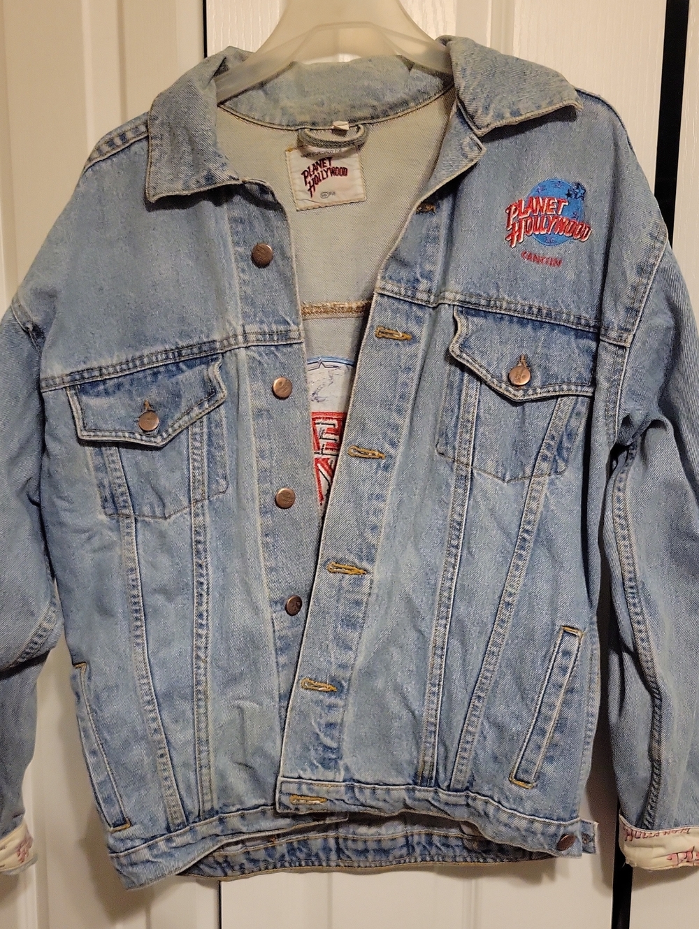 Cancun Light Blue Denim Jacket Lg - Picture 3 of 8